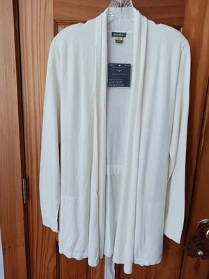 Cárdigan Eddie Bauer Catalyst Mezcla Algodón/Cachemira Marfil Grande Nuevo con Etiquetas Foto 1 de 4