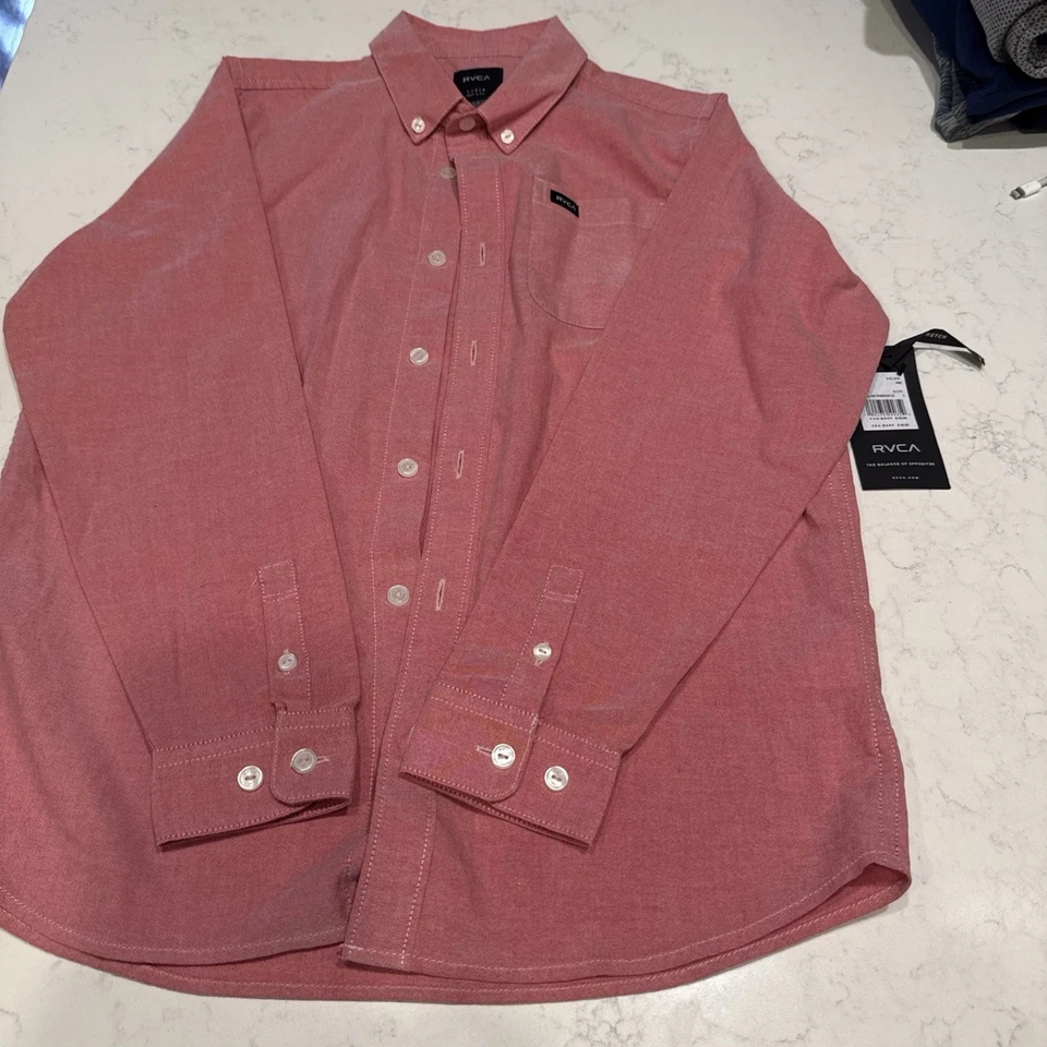 RVCA Mens Long Sleeve Men XL Dark Blues Walk Corduroy Long Sleeve Plaid Outdoory