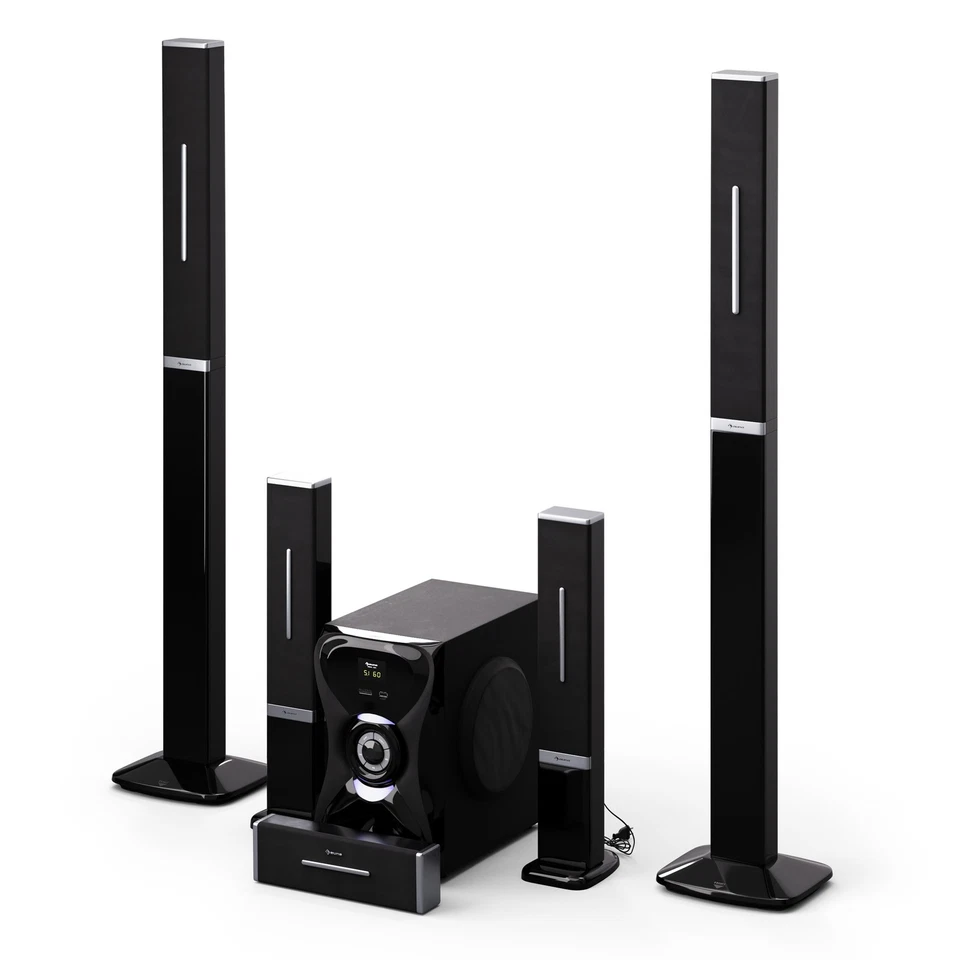 Heimkino 5.1 Lautsprecher Surround Soundsystem Bluetooth Boxen Home Cinema 120 W - Bild 1 von 4