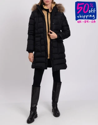 Chaqueta Parka de Plumón ALGRI IT44 US8 UK12 L 3M THINSULATE Acolchada con Cinturón PVP €875 Foto 1 de 4