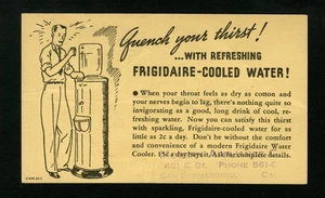 United States 1937 Postal Card Frigidaire-Cooled Water! Advertising - Picture 1 of 2