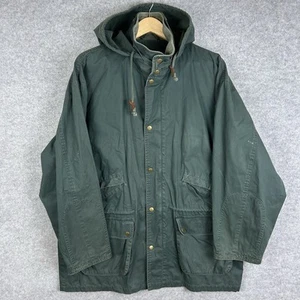 Vintage GAP Wax Jacket Mens Large L Green Full Zip Coat Cotton (Needs Rewaxing) - Picture 1 of 14