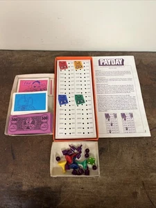 Vintage 1975 Pay Day Board Game Pieces, Instructions, Cards, Money - Picture 1 of 1