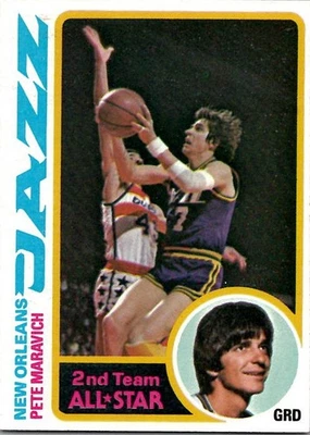 1978-79 Topps PETE MARAVICH Utah Jazz #80 EX/MT Condition! - Image 1 of 2