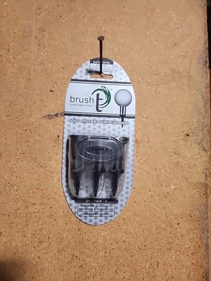 Brush-T Pro Driver Tees (Black) 3pk Golf NEW - Image 1 of 2