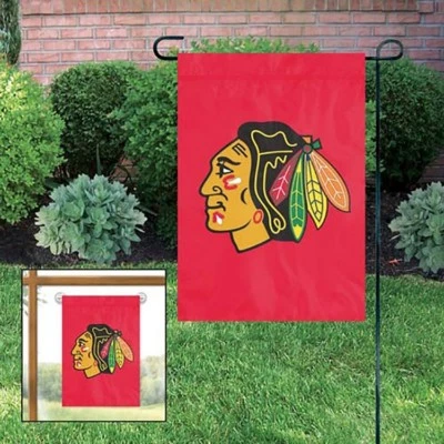 Chicago Blackhawks NHL Mini Flag Garden or Window 15" x 10.5" Window Hanger - Image 1 of 3