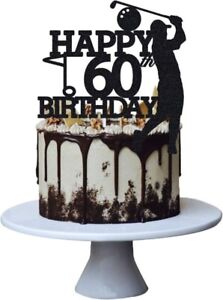 Grad Вao Golf 60th Birthday Cake Topper for Man Sports Theme Decoration , Funny