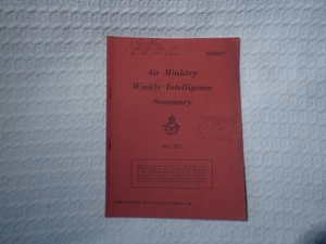 WW2 Secret RAF Air Ministry Weekly Intelligence Summary Journal 4 Dec 1943 - Picture 1 of 13