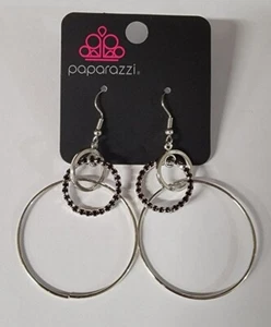 In An Orderly Fashion Purple Paparazzi Earrings - Picture 1 of 5