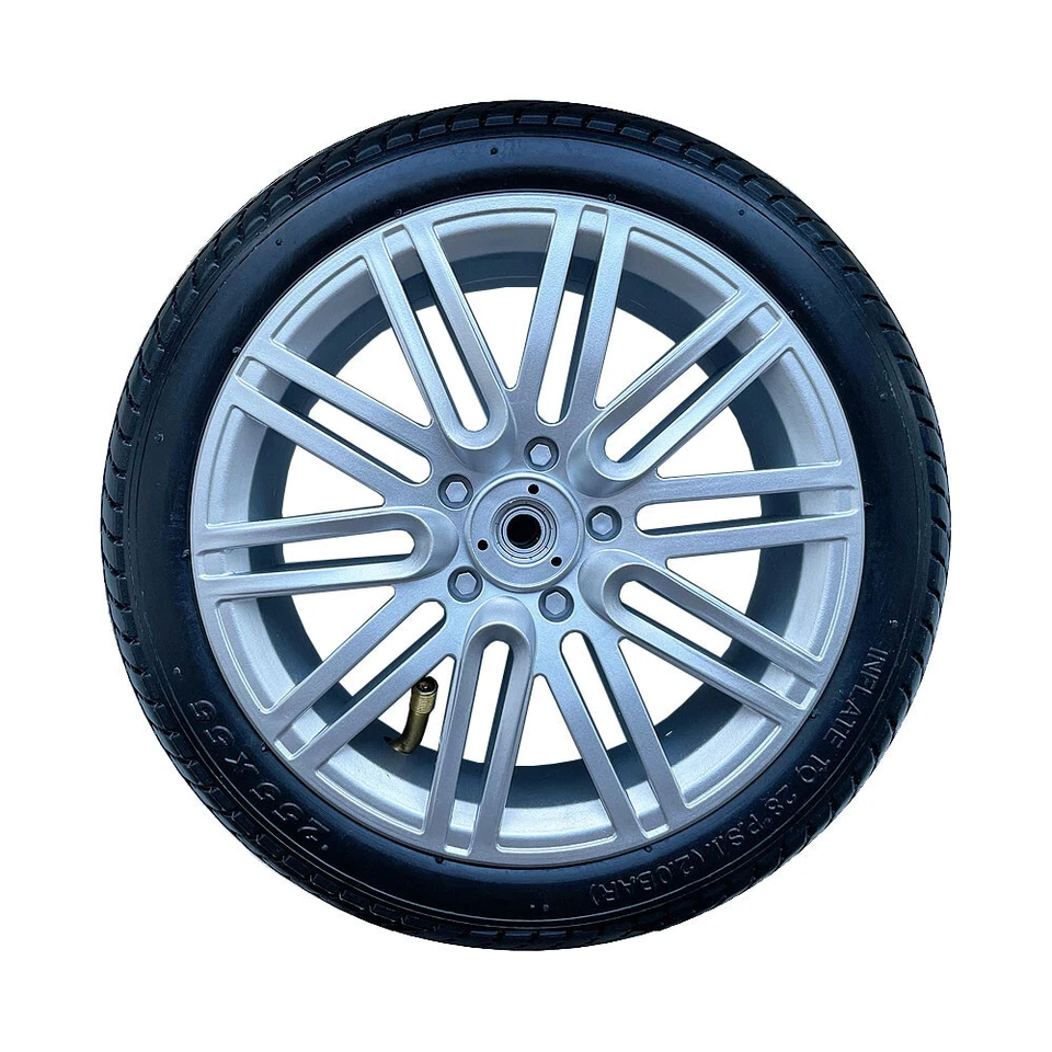 Ersatzrad hinten silber Bentley Trike 10" 255x55 Kinderwagen Rear Wheel Tricycle