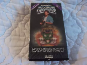STEPHEN KING'S MAXIMUM OVERDRIVE VHS 80'S HORROR AC-DC MUSIC EMILIO ESTEVEZ - Picture 1 of 10
