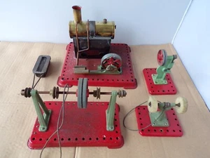 Mamod SE1 Live Steam Static Engine Model With Pulley Line Shafts Belts Grinder - Picture 1 of 15