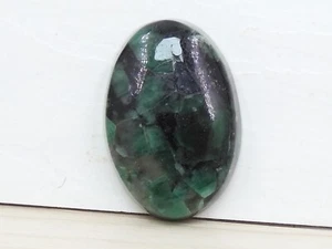 Emerald Smooth Oval Shape Cabochon Loose Handmade Gemstone 30X20X7MM - Picture 1 of 4