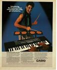 1987 CASIO MT-205 Keyboard DP-1 Drum Pad Vintage Print Ad