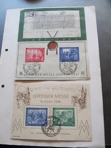 All. Bes. 1947/48 Leipziger Messe (Herbst bzw. Frühjahr) Sonderkarten gest. - Bild 1 von 5