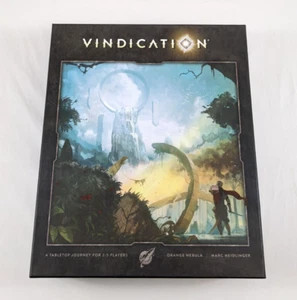 VINDICATION Brettspiel Swanky Ed gebraucht * 1 Karte fehlt siehe Hinweise * Kartonschaden 2018 - Bild 1 von 7
