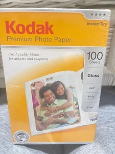 Kodak Premium Photo Paper Instant Dry 100 Sheets Gloss 4x6” Made In USA (4E) - Picture 1 of 2