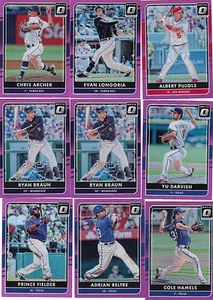 2016 Donruss Optic Holo Pink Prizm Refractor Evan Longoria #85 Strahlen - Bild 1 von 1