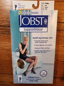 Jobst Ultra Sheer LARGE SILKY BEIGE Overknee Kompressionsstrümpfe 8-15 mmHg - Bild 1 von 2