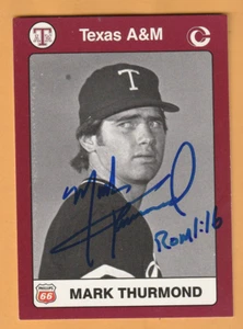 Mark Thurmond Texas A&M Aggies AUTO Signed 1991 Collegiate Collection card 3D - Picture 1 of 2