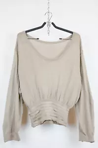 ALAIA S/S 1984 Rare Brown Jersey Batwing-Sleeve Blouse - XS - Picture 1 of 7