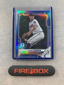 2021 Bowman Draft 1st Edition Ryan Cusick Blue Foil #131/150 Braves - Picture 1 of 2