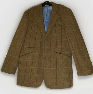 CHAQUETA BLAZER WILLIAM HUNT SAVILE ROW TWEED LANA con parches de gamuza en el codo talla 38 - Imagen 1 de 11
