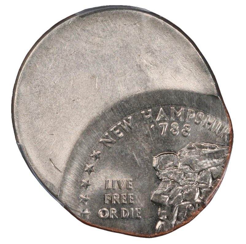 2000-P New Hampshire State Quarter Struck 25% Off Center PCGS MS-65 -Lot D050 - Image 1 of 4