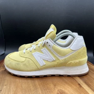 New Balance 574 Women's Size 6 Lemon Yellow Haze Sneakers Shoes Style WL574PK2 - Picture 1 of 8