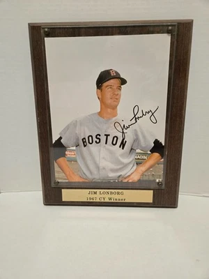 Placa autografiada de Jim Lonborg (HC-002-SP) Foto 1 de 2