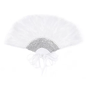 1PZ Ventaglio Matrimonio Vintage Elegante Ventilatore Portatile Pieghevole per Flapper Ventagli Matrimonio - Foto 1 di 12