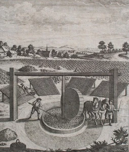 Gottfried August Gründler Waidmühle Färber Thüringen Original Kupferstich 18.Jh. - Picture 1 of 4