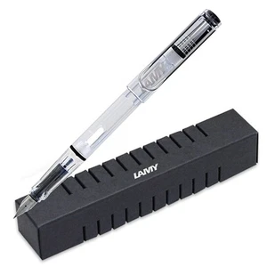 Pluma Estilográfica Lamy Safari Vista L12F Transparente Transparente Plumín Fino (Nueva con Defecto) - Imagen 1 de 6