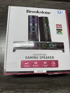 Brookstone Gaming Dual Lautsprecher USB 3,5mm Audio System für PC Convertible Set - Bild 1 von 6