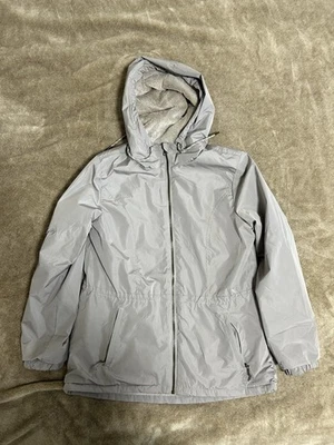 Women Gray Avalanche Raincoat With Fur Warm And Cozy Size Small - Image 1 of 4