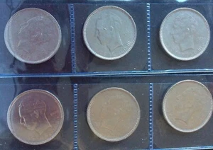 LOT de 6 monnaies différentes - 5 Francs 1936 FR+VL et 1937 FR position A/B (4) - Picture 1 of 2