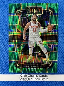 2023-24 #7 Jalen Brunson Panini Select Concourse Shock Green Prizm Knicks - Picture 1 of 2