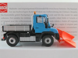 Busch 50923 Mercedes-Benz Unimog U 430 (2013) mit Spitzpflug 1:87/H0 NEU/OVP - Bild 1 von 10