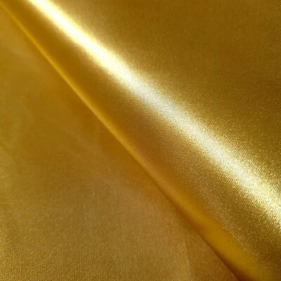 MUSE FABRICS Heavy Brass Gold Bridal Duchess Satin Fabric 58" By The Yard Glossy Satin