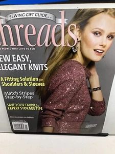 Threads Magazine Jan 2015 Sew Easy, Elegant Knits; Match Stripes; Save Fabrics - Picture 1 of 3