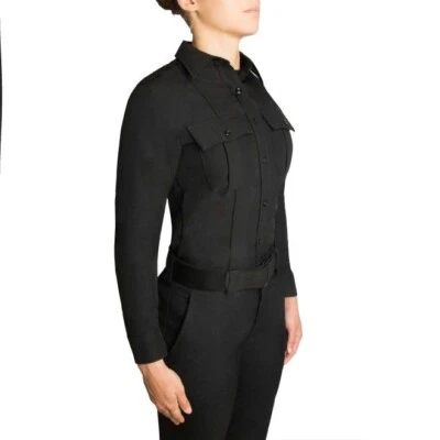 New: Blauer Womens Long Sleeve Zipepred Uniform Shirt 8600W-Z - Image 1 of 4