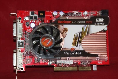 VisionTek ATI Radeon HD 2600 PRO, 512MB. AGP Graphics Card (2600P512AGP) - Image 1 of 4