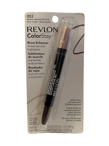 Revlon Colorstay Brow Enhancer, Tinted Wax & Highlighter, Medium Brown/Soft Pink - Picture 1 of 2
