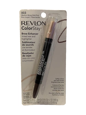 Revlon Colorstay Brow Enhancer, Tinted Wax & Highlighter, Medium Brown/Soft Pink - Image 1 of 2
