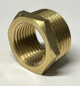 2pack - 3/4 BSP Male to 1/4 INCH BSP Female Adapter Brass Bush - Picture 1 of 4