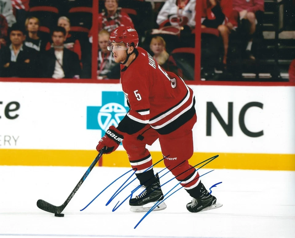 Autographed NOAH HANIFIN Carolina Hurricanes  8X10 Photo - w/COA - Image 1 of 1