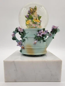San Francisco Music Box Watering Can w/ Flowers Globe Music Box Unchained Melody - Picture 1 of 14