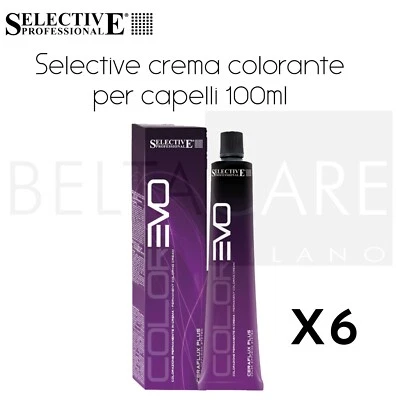 Selective Color EVO Profi Tinte Permanent Coloring Cream 100ml X6 - Bild 1 von 2