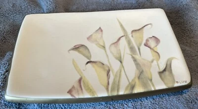 Jabonera vintage Croscill Cheri Blum cala lirios cerámica pintada a mano difícil de encontrar nueva Foto 1 de 4