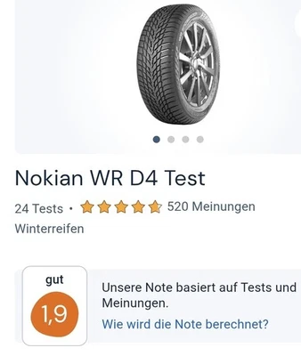 Nokian WR D4 M+S 3PMSF TL 185/65 R15 88T PKW Winterreifen (R-403824) - Bild 1 von 4